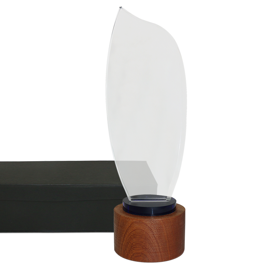 Trophee Liberty a Socle Rond en Bois